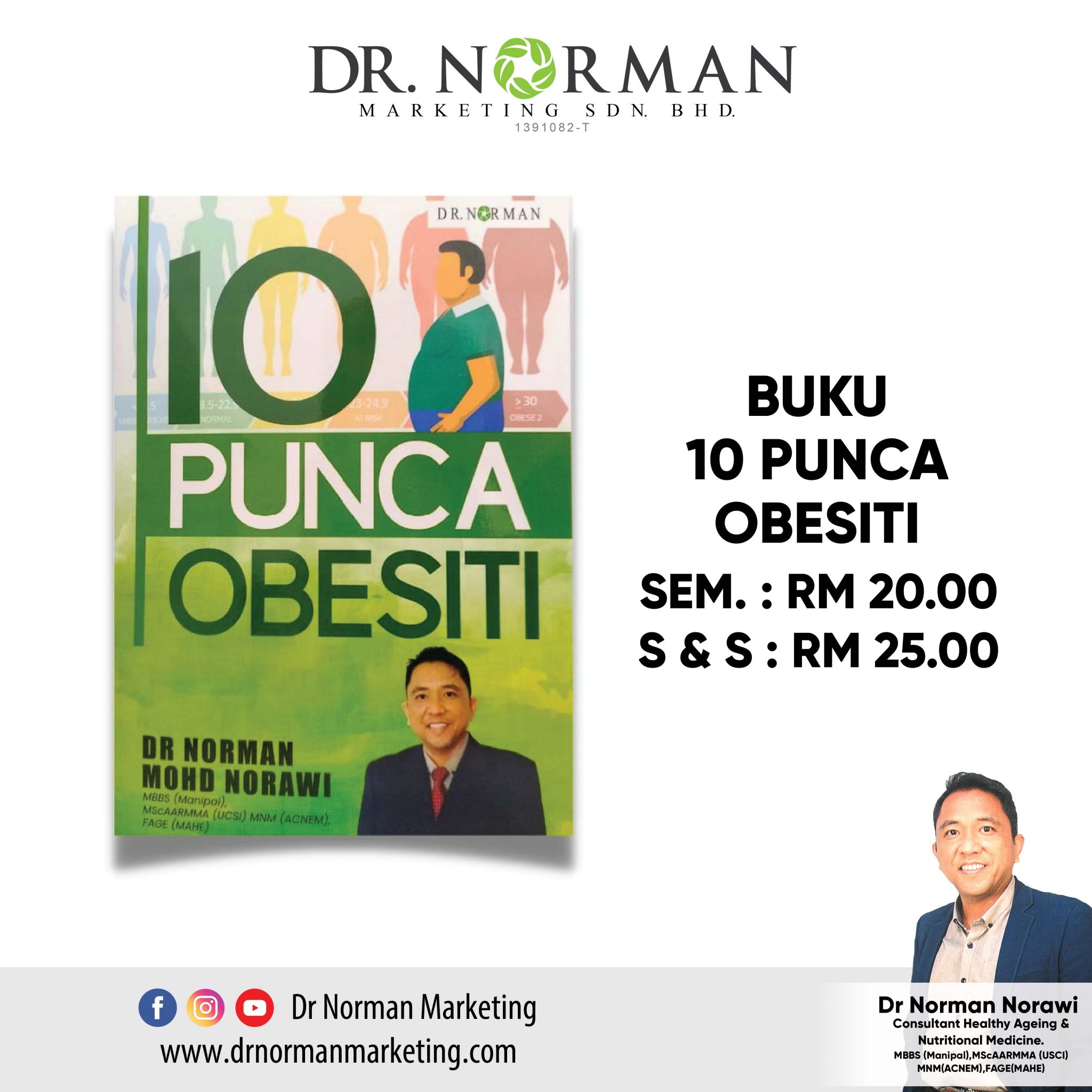 Buku 10 Punca Obesiti Dr Norman Marketing 8168