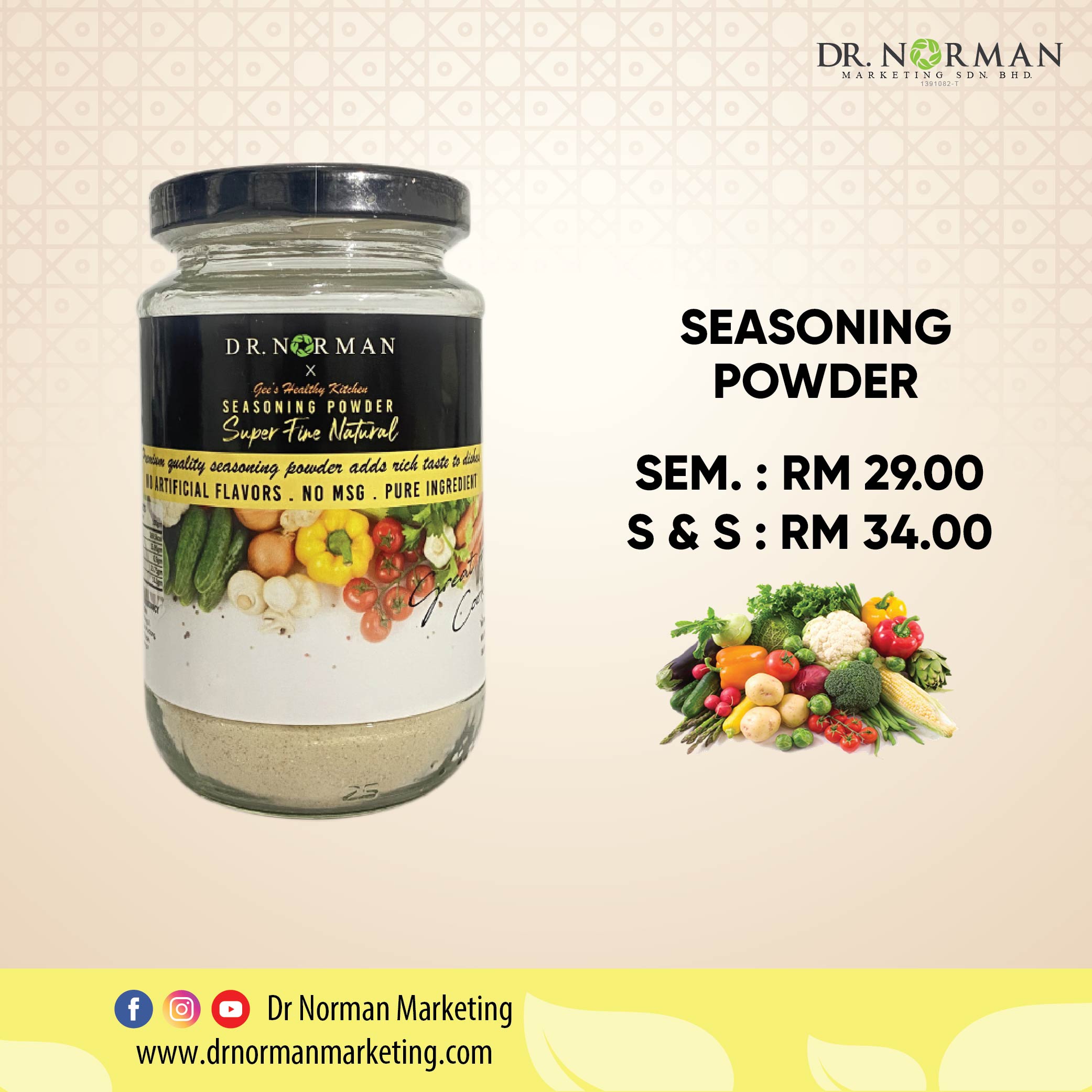 Seasoning Powder Serbuk Perasa Dr Norman Marketing